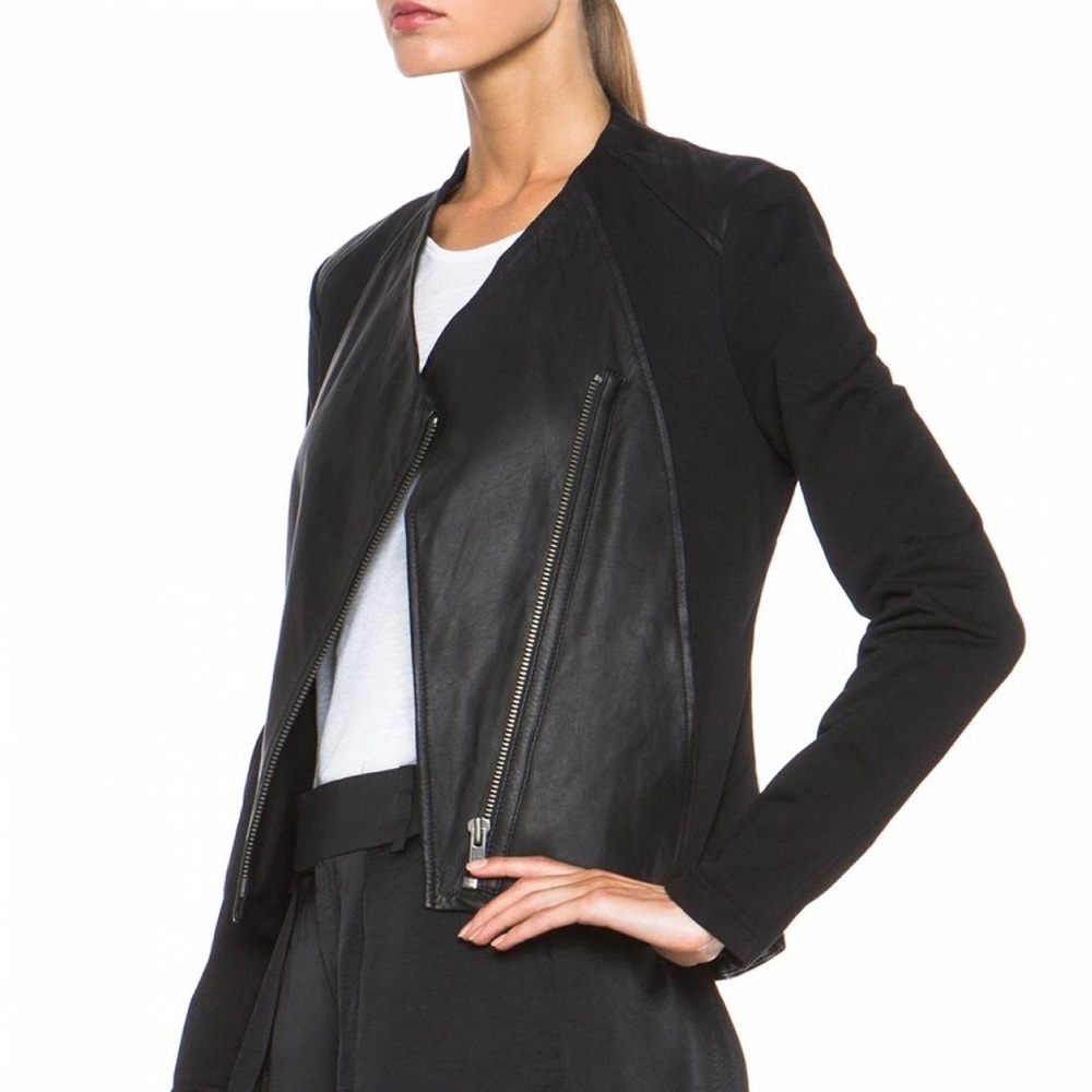 Helmut Lang Lamb Leather Size P Biker Jacket